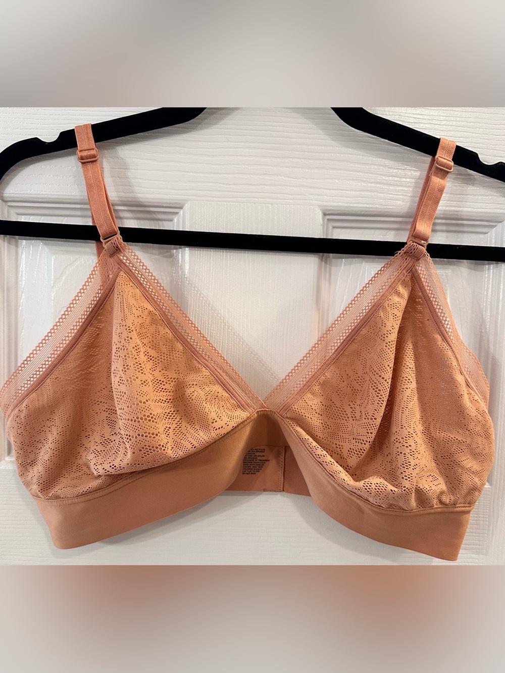 SOMA Triangle Lace Trim Bralette beige/peach XL